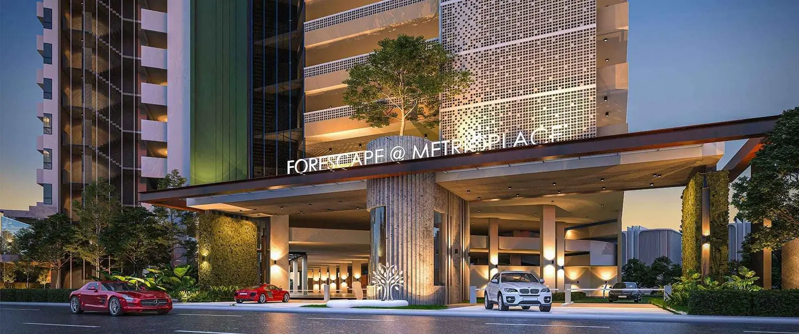 Forescape @ Metrioplace tower and grand entrance, artist impression